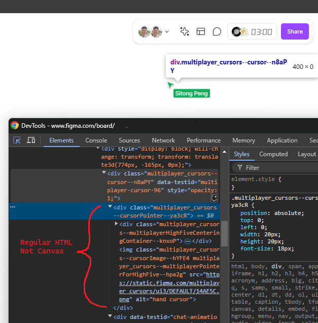 Multiplayer cursors in Figjam